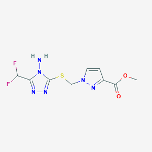 methyl 1-({[4-amino-5-(difluoromethyl)-4H-1,2,4-triazol-3-yl]sulfanyl}methyl)-1H-pyrazole-3-carboxylate