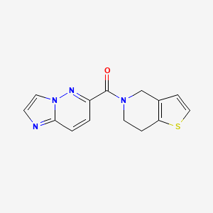 6-{4H,5H,6H,7H-thieno[3,2-c]pyridine-5-carbonyl}imidazo[1,2-b]pyridazine