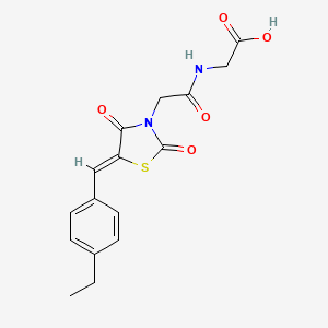 (Z)-2-(2-(5-(4-ethylbenzylidene)-2,4-dioxothiazolidin-3-yl)acetamido)acetic acid