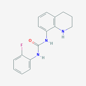 molecular formula C16H16FN3O B2757586 3-(2-Fluorophenyl)-1-(1,2,3,4-tetrahydroquinolin-8-yl)urea CAS No. 1016528-80-5