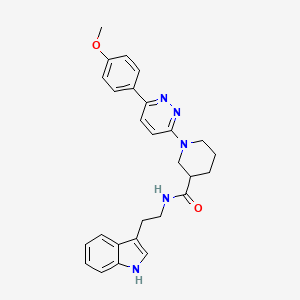 molecular formula C27H29N5O2 B2757589 N-[2-(1H-吲哚-3-基)乙基]-1-[6-(4-甲氧基苯基)吡啶并[2,3-d]嘧啶-3-基]哌啶-3-甲酰胺 CAS No. 1203090-46-3