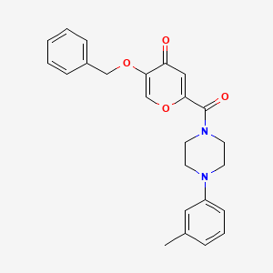 5-(benzyloxy)-2-(4-(m-tolyl)piperazine-1-carbonyl)-4H-pyran-4-one