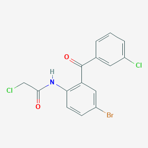 N-[4-bromo-2-(3-chlorobenzoyl)phenyl]-2-chloroacetamide