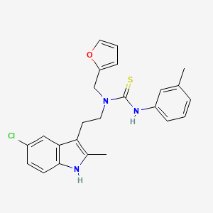 1-(2-(5-chloro-2-methyl-1H-indol-3-yl)ethyl)-1-(furan-2-ylmethyl)-3-(m-tolyl)thiourea