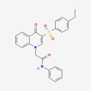 molecular formula C25H22N2O4S B2757607 2-(3-((4-乙基苯基)磺酰)-4-氧代喹啉-1(4H)-基)-N-苯基乙酰胺 CAS No. 895649-87-3