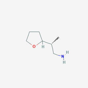 molecular formula C7H15NO B2757608 (2R)-2-(Oxolan-2-yl)propan-1-amine CAS No. 2248212-77-1