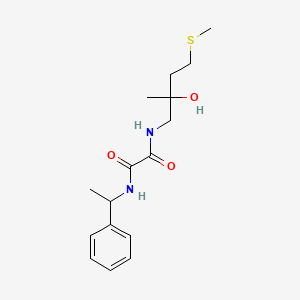 N1-(2-hydroxy-2-methyl-4-(methylthio)butyl)-N2-(1-phenylethyl)oxalamide
