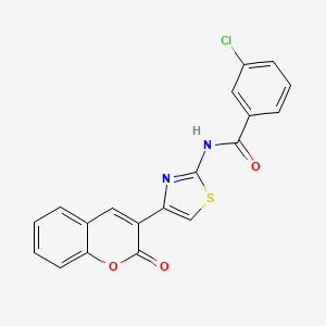 molecular formula C19H11ClN2O3S B2757618 3-chloro-N-(4-(2-oxo-2H-chromen-3-yl)thiazol-2-yl)benzamide CAS No. 477547-21-0