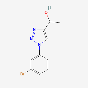 molecular formula C10H10BrN3O B2757620 1-[1-(3-溴苯基)-1H-1,2,3-三唑-4-基]乙醇 CAS No. 1538348-08-1