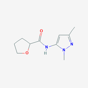 molecular formula C10H15N3O2 B2757623 N-(1,3-dimethyl-1H-pyrazol-5-yl)oxolane-2-carboxamide CAS No. 1017587-06-2