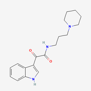 molecular formula C18H23N3O2 B2757626 2-(1H-indol-3-yl)-2-oxo-N-(3-piperidin-1-ylpropyl)acetamide CAS No. 852368-18-4