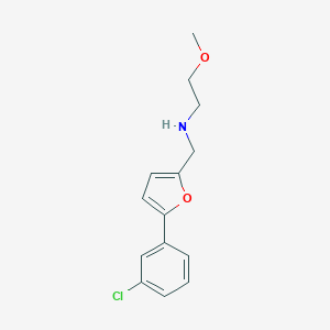 molecular formula C14H16ClNO2 B275763 N-{[5-(3-chlorophenyl)furan-2-yl]methyl}-2-methoxyethanamine 