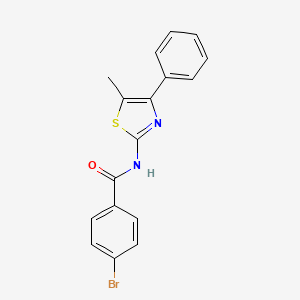 molecular formula C17H13BrN2OS B2757630 4-溴-N-(5-甲基-4-苯基-1,3-噻唑-2-基)苯甲酰胺 CAS No. 318513-39-2