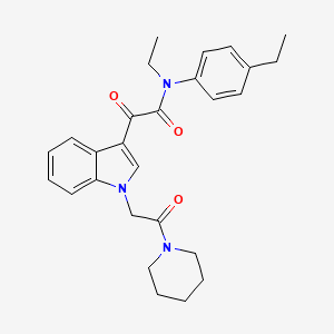 molecular formula C27H31N3O3 B2757638 N-ethyl-N-(4-ethylphenyl)-2-oxo-2-[1-(2-oxo-2-piperidin-1-ylethyl)indol-3-yl]acetamide CAS No. 872862-46-9