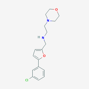 molecular formula C17H21ClN2O2 B275764 N-{[5-(3-chlorophenyl)furan-2-yl]methyl}-2-(morpholin-4-yl)ethanamine 