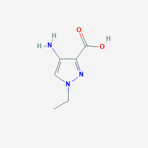 molecular formula C6H9N3O2 B2757642 4-amino-1-ethyl-1H-pyrazole-3-carboxylic acid CAS No. 1006322-92-4; 1431965-02-4