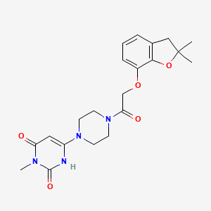 6-(4-(2-((2,2-dimethyl-2,3-dihydrobenzofuran-7-yl)oxy)acetyl)piperazin-1-yl)-3-methylpyrimidine-2,4(1H,3H)-dione