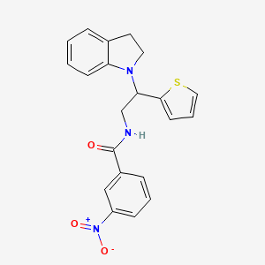 N-(2-(indolin-1-yl)-2-(thiophen-2-yl)ethyl)-3-nitrobenzamide