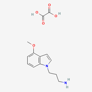 molecular formula C14H18N2O5 B2757666 3-(4-methoxy-1H-indol-1-yl)propan-1-amine oxalate CAS No. 1401319-05-8