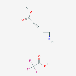 Methyl 3-(azetidin-3-yl)prop-2-ynoate;2,2,2-trifluoroacetic acid