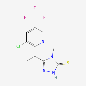 5-(1-(3-Chloro-5-(trifluoromethyl)-2-pyridinyl)ethyl)-4-methyl-4H-1,2,4-triazole-3-thiol
