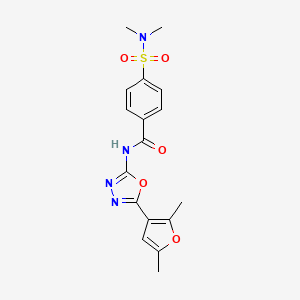 N-(5-(2,5-dimethylfuran-3-yl)-1,3,4-oxadiazol-2-yl)-4-(N,N-dimethylsulfamoyl)benzamide