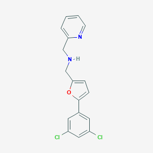 molecular formula C17H14Cl2N2O B275769 1-[5-(3,5-dichlorophenyl)furan-2-yl]-N-(pyridin-2-ylmethyl)methanamine 