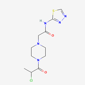 2-[4-(2-Chloropropanoyl)piperazin-1-yl]-N-(1,3,4-thiadiazol-2-yl)acetamide