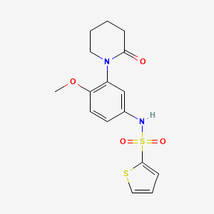 N-(4-methoxy-3-(2-oxopiperidin-1-yl)phenyl)thiophene-2-sulfonamide