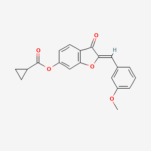 (Z)-2-(3-methoxybenzylidene)-3-oxo-2,3-dihydrobenzofuran-6-yl cyclopropanecarboxylate