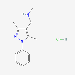 1-(3,5-Dimethyl-1-phenyl-1H-pyrazol-4-yl)-N-methylmethanamine hydrochloride