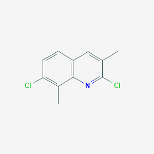 molecular formula C11H9Cl2N B027577 2,7-二氯-3,8-二甲基喹啉 CAS No. 108097-00-3