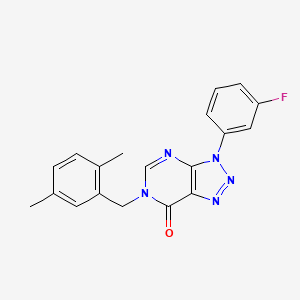 6-[(2,5-Dimethylphenyl)methyl]-3-(3-fluorophenyl)triazolo[4,5-d]pyrimidin-7-one