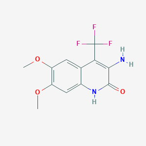 3-amino-6,7-dimethoxy-4-(trifluoromethyl)-1H-quinolin-2-one