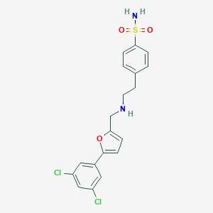 molecular formula C19H18Cl2N2O3S B275771 4-[2-({[5-(3,5-Dichlorophenyl)-2-furyl]methyl}amino)ethyl]benzenesulfonamide 