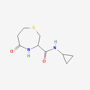 molecular formula C9H14N2O2S B2757713 N-cyclopropyl-5-oxo-1,4-thiazepane-3-carboxamide CAS No. 1396557-78-0