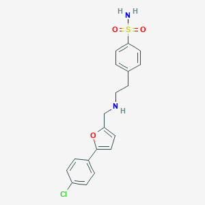 molecular formula C19H19ClN2O3S B275773 4-[2-({[5-(4-Chlorophenyl)-2-furyl]methyl}amino)ethyl]benzenesulfonamide 