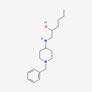 molecular formula C18H30N2O B2757731 1-[(1-Benzylpiperidin-4-yl)amino]hexan-2-ol CAS No. 866151-36-2