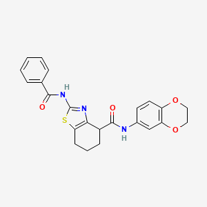 2-benzamido-N-(2,3-dihydrobenzo[b][1,4]dioxin-6-yl)-4,5,6,7-tetrahydrobenzo[d]thiazole-4-carboxamide