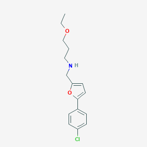 N-{[5-(4-chlorophenyl)furan-2-yl]methyl}-3-ethoxypropan-1-amine