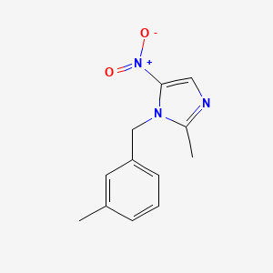 molecular formula C12H13N3O2 B2757743 2-methyl-1-(3-methylbenzyl)-5-nitro-1H-imidazole CAS No. 878719-44-9