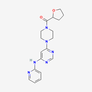 (4-(6-(Pyridin-2-ylamino)pyrimidin-4-yl)piperazin-1-yl)(tetrahydrofuran-2-yl)methanone