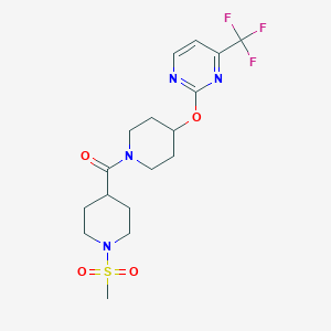 (1-Methylsulfonylpiperidin-4-yl)-[4-[4-(trifluoromethyl)pyrimidin-2-yl]oxypiperidin-1-yl]methanone