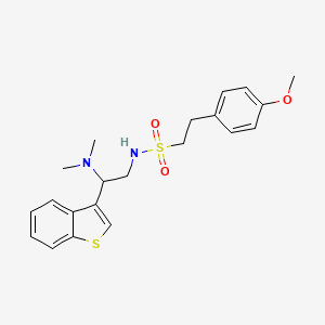 N-(2-(benzo[b]thiophen-3-yl)-2-(dimethylamino)ethyl)-2-(4-methoxyphenyl)ethanesulfonamide