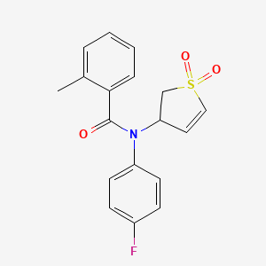 N-(1,1-dioxido-2,3-dihydrothiophen-3-yl)-N-(4-fluorophenyl)-2-methylbenzamide