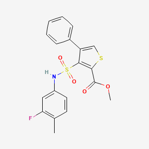 molecular formula C19H16FNO4S2 B2757791 Methyl 3-[(3-fluoro-4-methylphenyl)sulfamoyl]-4-phenylthiophene-2-carboxylate CAS No. 895263-72-6