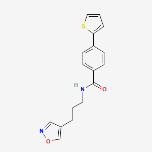 N-(3-(isoxazol-4-yl)propyl)-4-(thiophen-2-yl)benzamide