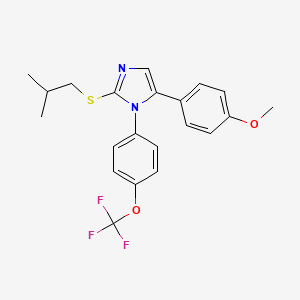 2-(isobutylthio)-5-(4-methoxyphenyl)-1-(4-(trifluoromethoxy)phenyl)-1H-imidazole