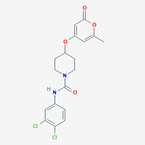 N-(3,4-dichlorophenyl)-4-((6-methyl-2-oxo-2H-pyran-4-yl)oxy)piperidine-1-carboxamide