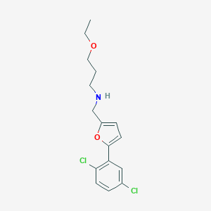 N-{[5-(2,5-dichlorophenyl)furan-2-yl]methyl}-3-ethoxypropan-1-amine